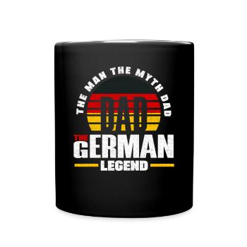 German Germany German Flag Fathers Day - Tasse einfarbig - Schwarz - Vorne