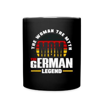 German Germany German Flag Mothers Day - Tasse einfarbig - Schwarz - Vorne