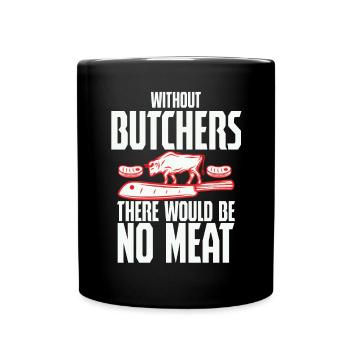The Real Butcher Meat Hunter - Full Colour Mug - black - Front