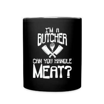 Support Your Local Butcher - Full Colour Mug - black - Front