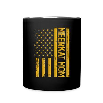 Erdmännchen Amerika Mutter - Tasse einfarbig - Schwarz - Vorne