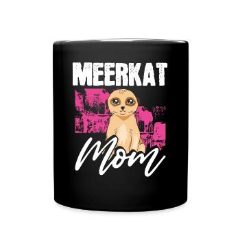 Mère Suricate - Mug uni - noir - Devant