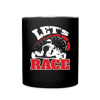 Go Kart Win Go Kart Racing - Full Colour Mug - black - Front