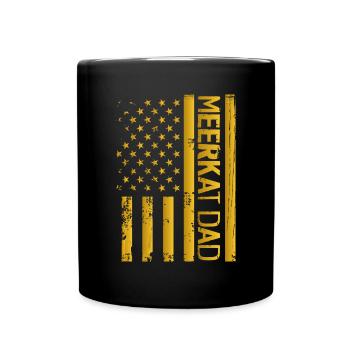 Père de Meerkat America - Mug uni - noir - Devant
