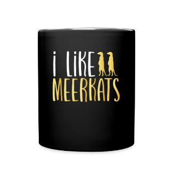 J’aime les suricates - Mug uni - noir - Devant