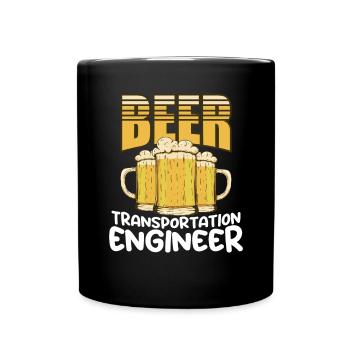 Ingénieur en transport de bière / Buveur de bière - Mug uni - noir - Devant