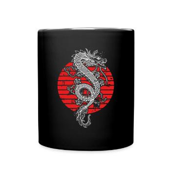 Fear Me, Dragon Red Sun - Full Colour Mug - black - Front