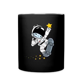 Astronaut Skater Stern - Full Colour Mug - black - Front