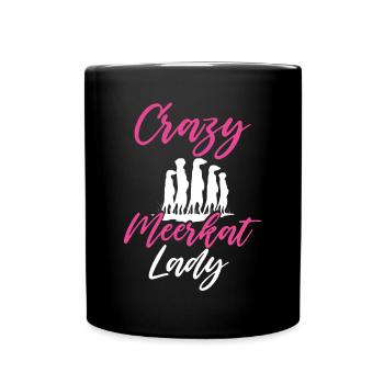 Dame suricate folle - Mug uni - noir - Devant