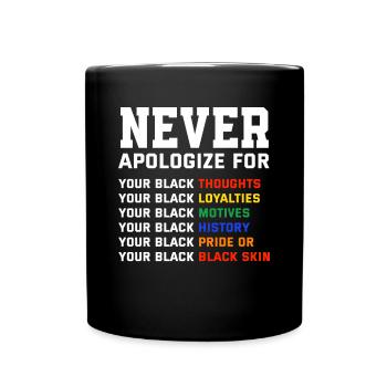 Melanin African American African American Woman - Full Colour Mug - black - Front