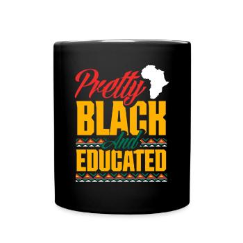 Melanin African American African American Woman - Full Colour Mug - black - Front