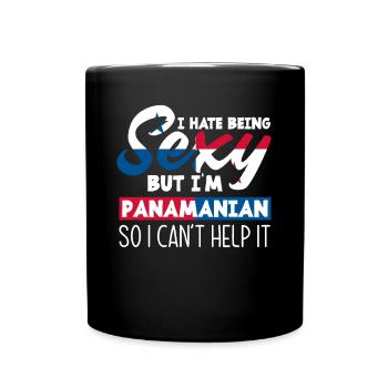 Lustiges Panama Panamaer Panamaerin Geschenk - Tasse einfarbig - Schwarz - Vorne