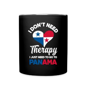 Lustiges Panama Panamaer Panamaerin Geschenk - Tasse einfarbig - Schwarz - Vorne