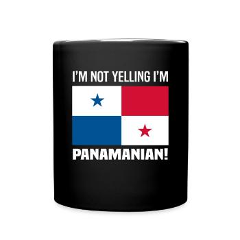 Lustiges Panama Panamaer Panamaerin Geschenk - Tasse einfarbig - Schwarz - Vorne