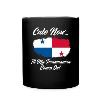 Lustiges Panama Panamaer Panamaerin Geschenk - Tasse einfarbig - Schwarz - Vorne
