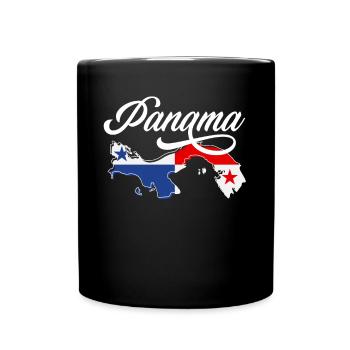 Lustiges Panama Panamaer Panamaerin Geschenk - Tasse einfarbig - Schwarz - Vorne