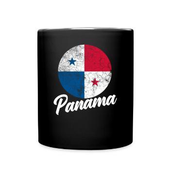 Lustiges Panama Panamaer Panamaerin Geschenk - Tasse einfarbig - Schwarz - Vorne