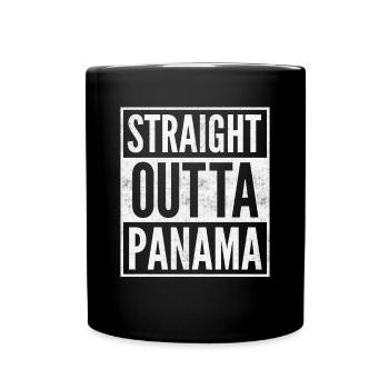 Lustiges Panama Panamaer Panamaerin Geschenk - Tasse einfarbig - Schwarz - Vorne