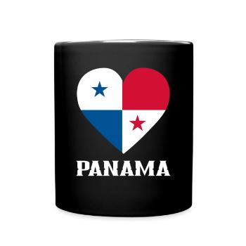 Lustiges Panama Panamaer Panamaerin Geschenk - Tasse einfarbig - Schwarz - Vorne