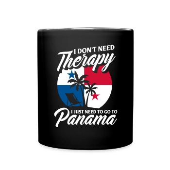 Lustiges Panama Panamaer Panamaerin Geschenk - Tasse einfarbig - Schwarz - Vorne