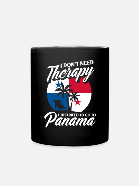 Lustiges Panama Panamaer Panamaerin Geschenk - Tasse einfarbig - Schwarz