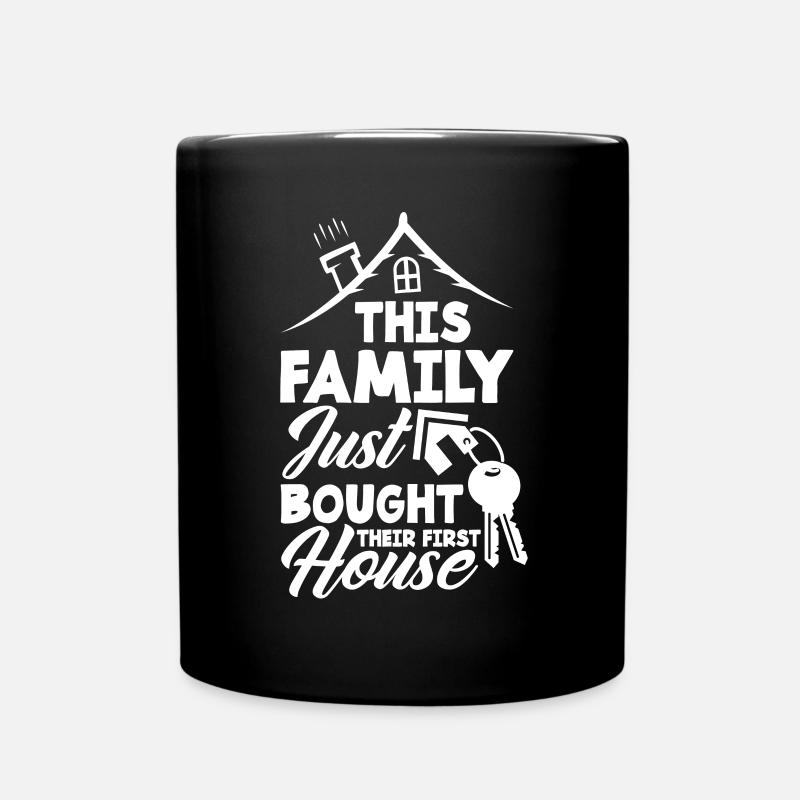 Hausbesitzer Hauskauf Geschenk - Tasse einfarbig - Schwarz