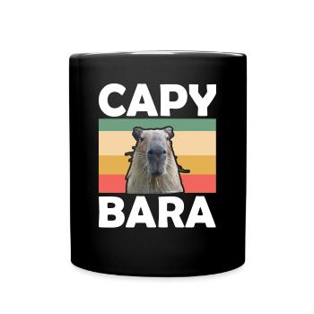 Rétro Capybara Wasserschwein - Mug uni - noir - Devant