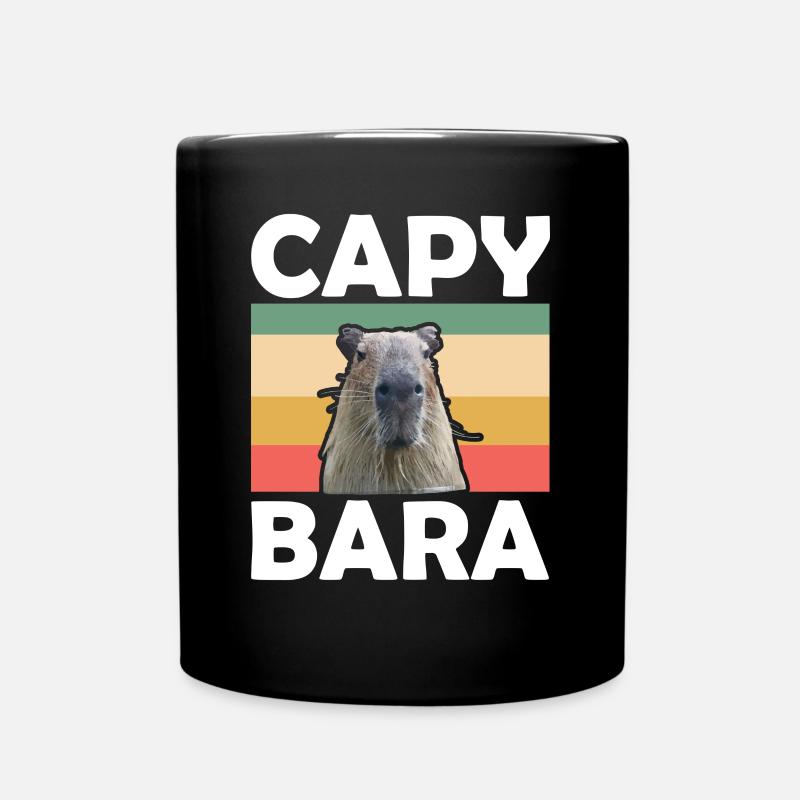 Rétro Capybara Wasserschwein - Mug uni - noir