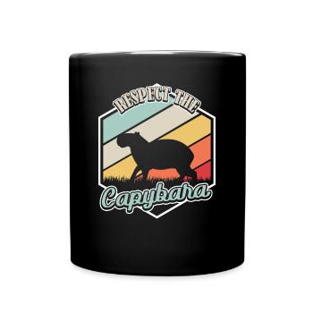 Rétro Respectez la Capybara Wasserschwein - Mug uni - noir - Devant