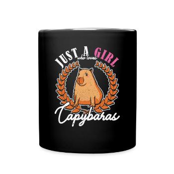 Juste une fille qui aime Capybaras capybara - Mug uni - noir - Devant