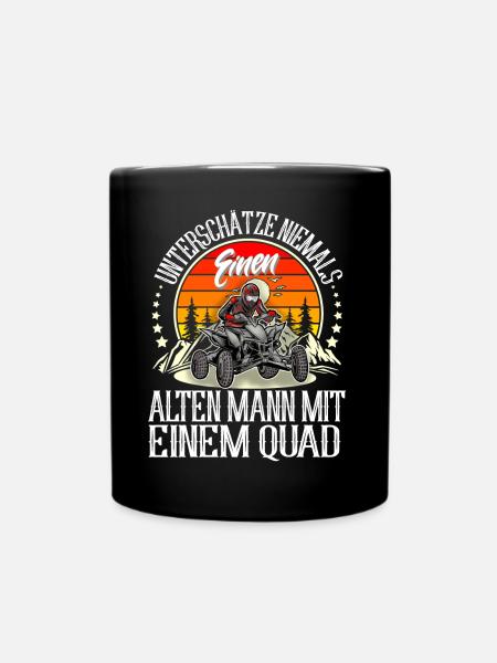 Quad ATV Offroad Quadfahrer - Tasse einfarbig - Schwarz