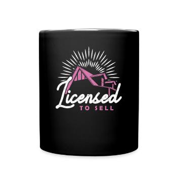 Licensed to Sell Hypothekendarlehensberater - Tasse einfarbig - Schwarz - Vorne