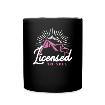 Licensed to Sell Hypothekendarlehensberater - Tasse einfarbig - Schwarz - Vorne