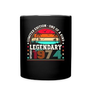 Légendaire cadeau d’anniversaire de septembre 1974 - Mug uni - noir - Devant
