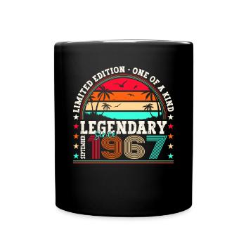 Legendary September 1967 55th birthday gift - Full Colour Mug - black - Front