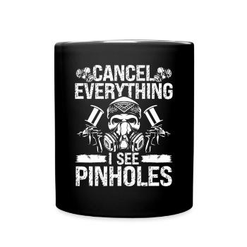 Technicien de carrosserie Sténopé Véhicule de peintre de voiture - Mug uni - noir - Devant