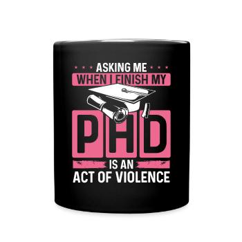 DNP Doctor Nursing Degree Nursing School PHD - Full Colour Mug - black - Front