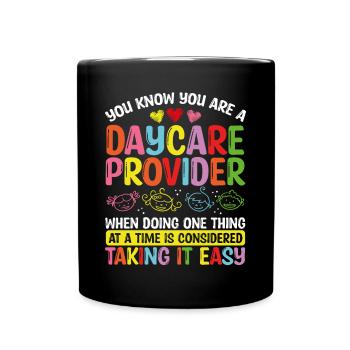 Daycare Provider Appreciation Childcare Teacher - Full Colour Mug - black - Front