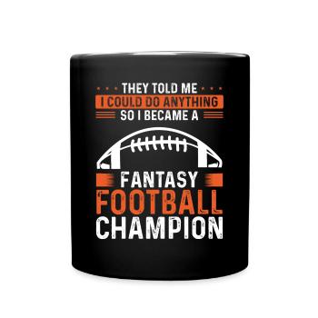 Fantasy Football Championship Team Player Trophy - Tasse einfarbig - Schwarz - Vorne