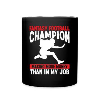 Fantasy Football Championship making Money Team - Tasse einfarbig - Schwarz - Vorne