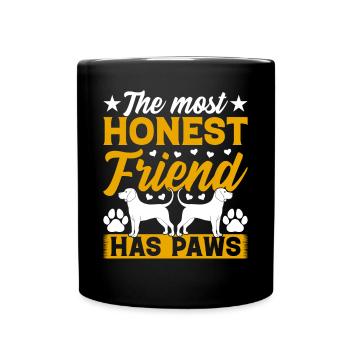 Propriétaire de chien Amoureux des chiens - L’ami le plus honnête - Mug uni - noir - Devant