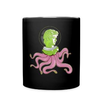 Biopunk David Griechische Statue Tentakel Weirdcor - Tasse einfarbig - Schwarz - Vorne