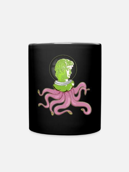 Biopunk David Griechische Statue Tentakel Weirdcor - Tasse einfarbig - Schwarz