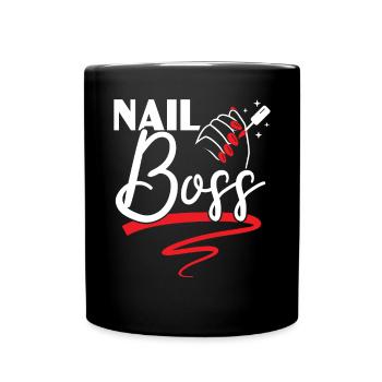 Nail Boss Nail Technician Manicurist Nail Tech - Full Colour Mug - black - Front