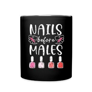 Ongles avant les hommes Nail Boss Manucure Nail Tech - Mug uni - noir - Devant
