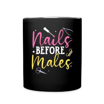 Ongles avant les hommes Nail Boss Manucure Nail Tech - Mug uni - noir - Devant