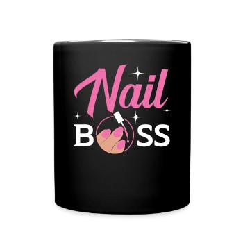 Nail Boss Nail Technician Manicurist Nail Tech - Full Colour Mug - black - Front