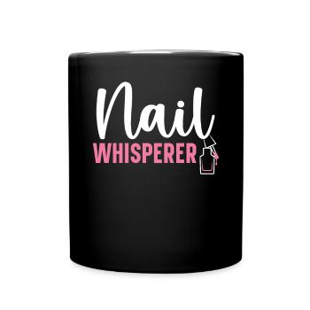 Nail Whisperer Nail Boss Job Manicurist Nail Tech - Full Colour Mug - black - Front