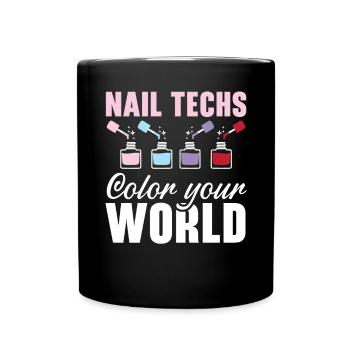 Nail Techs Color Your World Nail Boss Manicurist - Full Colour Mug - black - Front