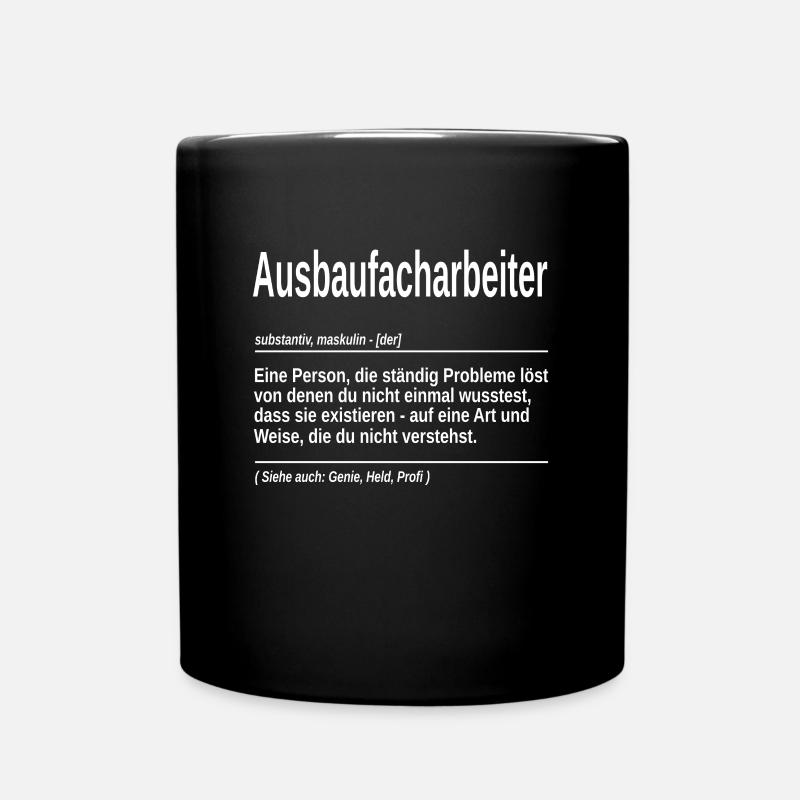 Ausbaufacharbeiter substantiv Genie, Held, Profi - Tasse einfarbig - Schwarz